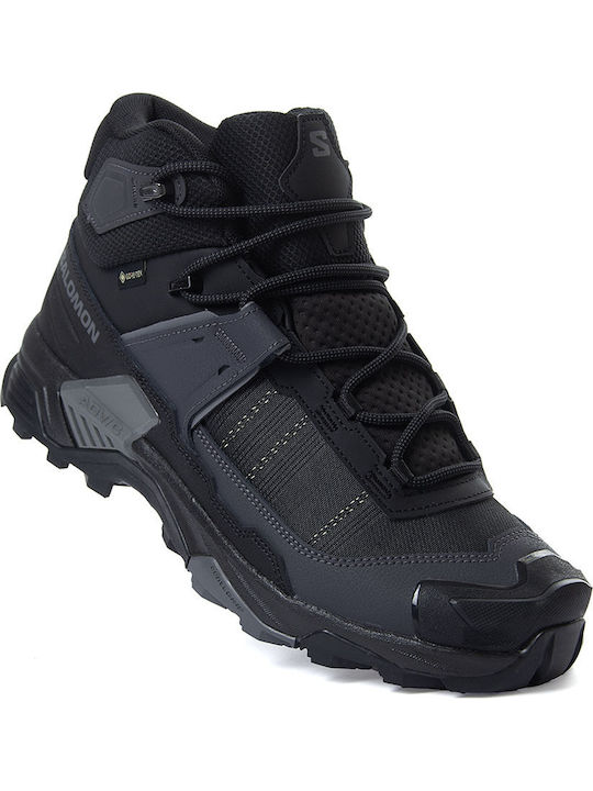 Salomon X Ultra 5 Mid Men's Hiking Boots Waterproof with Gore-Tex Membrane Black