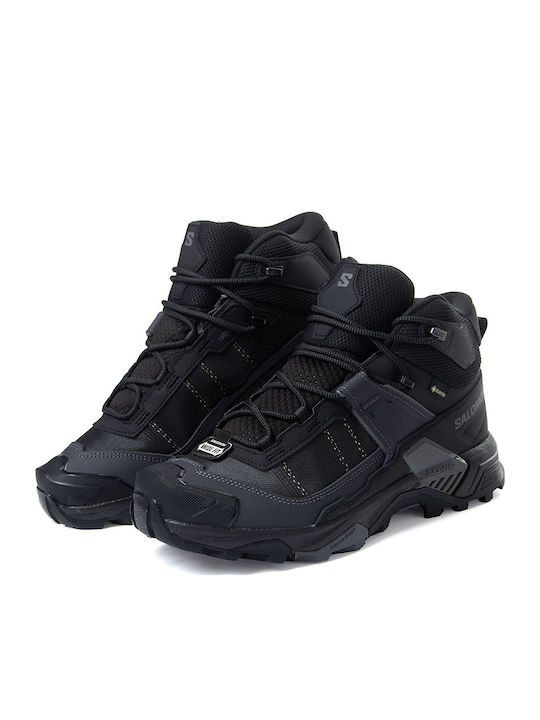 Salomon X Ultra 5 Mid Men's Hiking Boots Waterproof with Gore-Tex Membrane Black