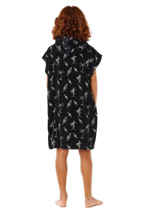 Rip Curl Hooded Towel Beach Poncho Black