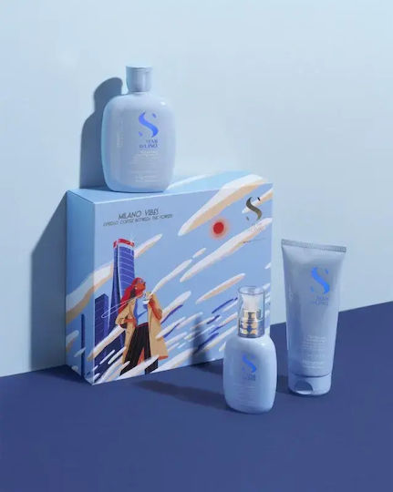 Alfaparf Milano Semi Di Lino Density Holiday Kit Geschenkset für feines empfindliches Haar