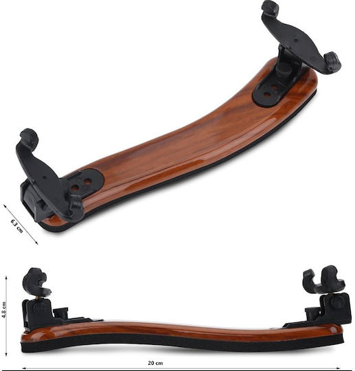 Cordar Pentru Vioară Zola Căptușit Reglabil 20x6.3x4.8 Cm Maro