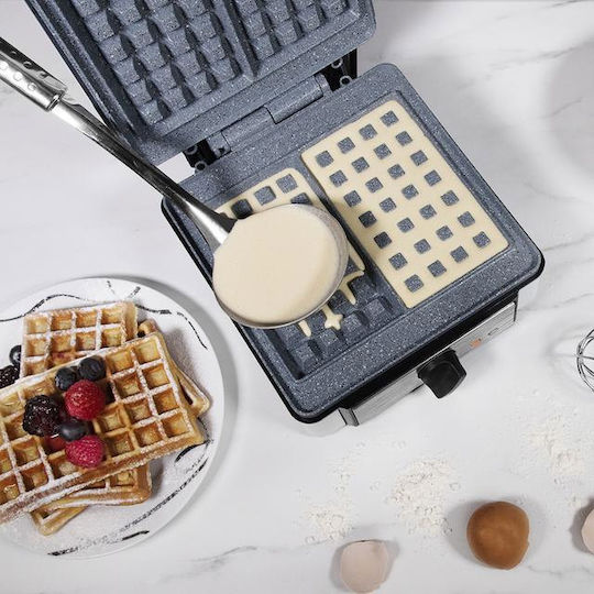 Cecotec Fun Gofrestone Double Aparat Vafe pentru Vafe Rectangulare cu 2 Compartimente 1200W