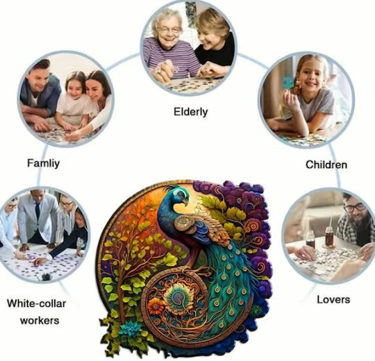 Peacock Mandala Puzzle 2D 200pcs