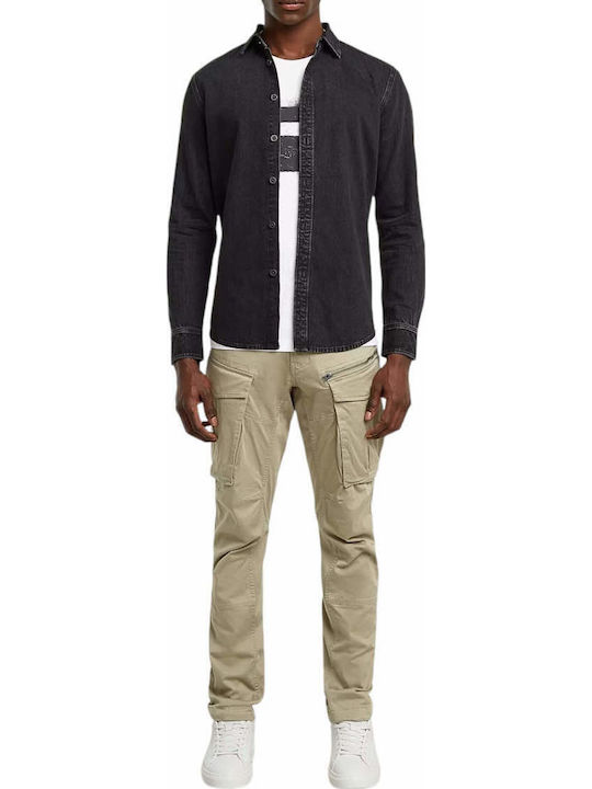 Rovic Zip 3D Trousers Cargo Elastic in Regular Fit Dune