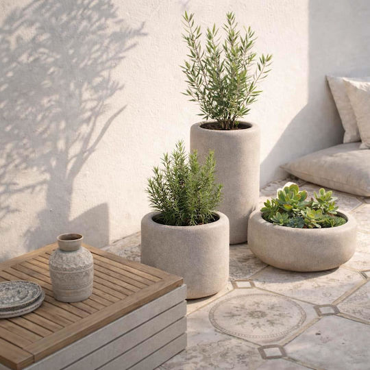 Next Beige Plastic Plant Pot 40x40x45cm