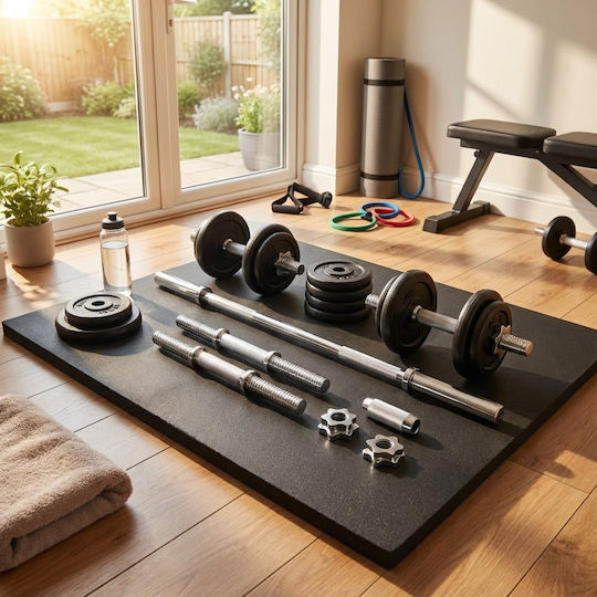VSL Sports VSL Sports Hantelset mit Stange Gesamtgewicht 50kg im Fall