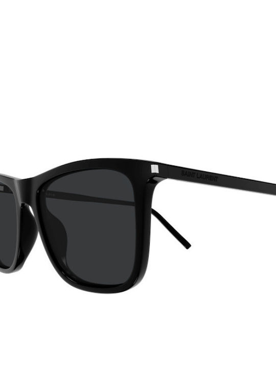 Ysl Unisex Sunglasses With Black Horn-Rimmed Frame And Black Lens SL 895 001