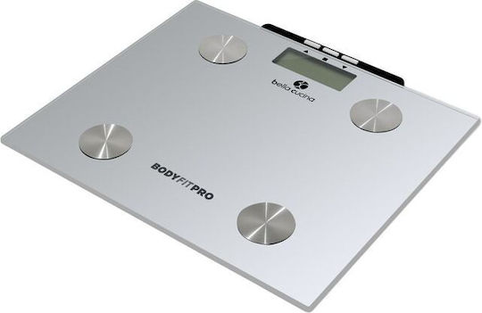 Bella Cucina Cântar Digital De Baie 180kg Cu Analizator De Grăsime Corporală Argintiu BC SCA 6001
