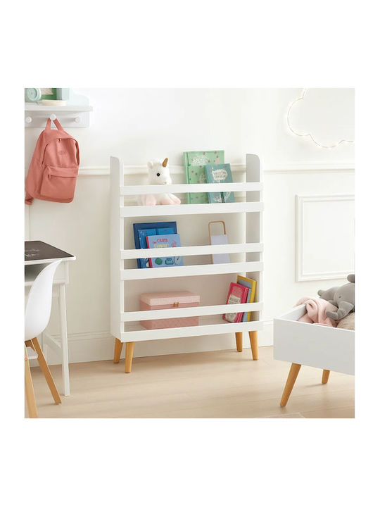 Bibliotecă de Pardoseală din Lemn Albă 95x15x50cm Bibliotecă de Pardoseală din Lemn Albă 95x15x50cm