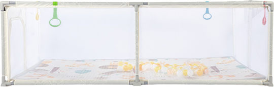 Πάρκο με Στρώμα Μπεζ 200x180cm