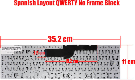 Spanish Laptop Keyboard Samsung Np355v5c 355e5c 355v5c 350v5c 355v5x 550p5c Np350e5a Ba59-03271a Ba59-03270a 9z.n4nsn.001 Es No Frame Black Code 40361esnofr
