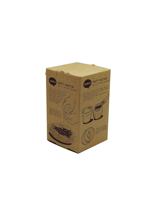 Qualy Manual Salt Mill Plastic in Black Color 5.5cm