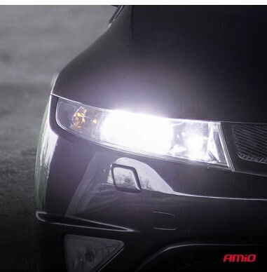 AMiO Lămpi Auto H3 Canbus Halogen 6000K Alb Rece 12-24V / 12V / 24V 68W 2 Bucăți