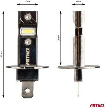 AMiO Lămpi Auto H3 Canbus LED 6000K Alb Rece 12V 60W 2 Bucăți