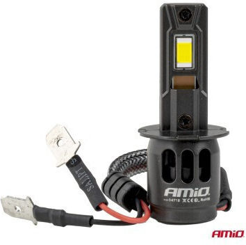 AMiO Lămpi Auto H3 Canbus Halogen 6000K Alb Rece 12-24V / 12V / 24V 68W 2 Bucăți