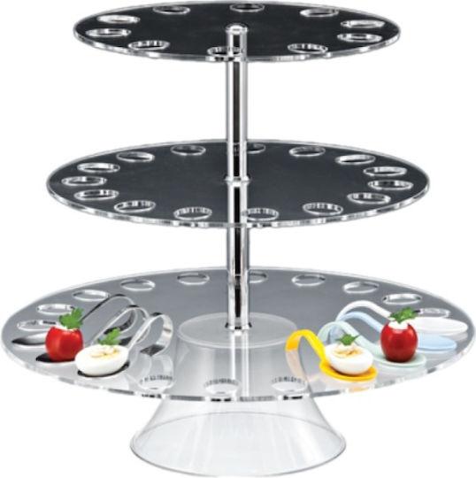 Raki Snack Löffelhalter D49xh63cm 45 Fächer 3 Ebenen Acryl