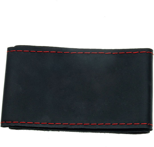 Einparts Car Steering Wheel Cover Leather Red with Red Seam
