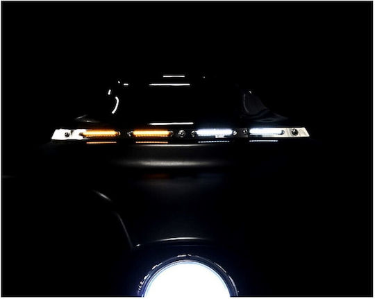 Custom Dynamics Decorative LED Lights Motorcycle Windshield Harley Davidson ‘14-‘23 Batwing Touring Genesis 4 Dynamic LED Batwing Windshield Trim 350€