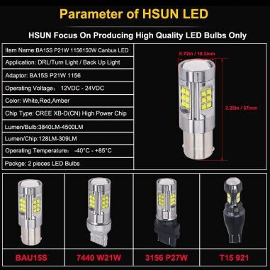 Lămpă Auto BA15S / P21W Canbus LED Alb 12-24V / 12V 150W
