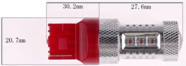 Autolampe T20 / W21/5W / W21W Canbus LED Rote 12V 80W