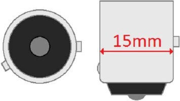 Крушка за автомобил BAW15S / PR21W / P21W Canbus LED Червена 12V