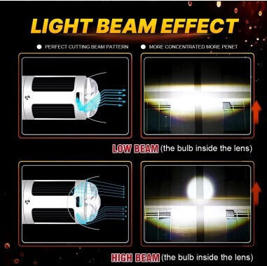 Lampa Moto H4 LED 6000K Alb Rece 12-24V 26W