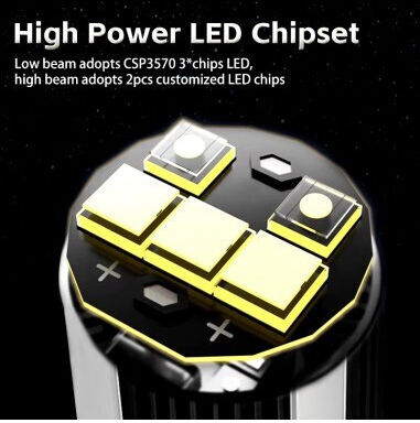 Lampa Moto H4 LED 6000K Alb Rece 12-24V 26W