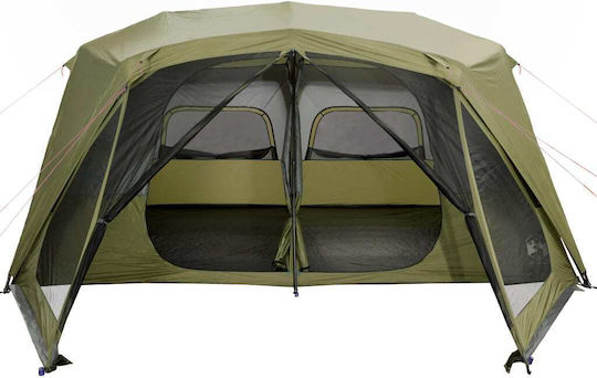 vidaXL Summer Camping Tent Green for 10 People 443x437x229cm