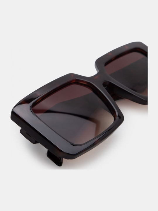 Luigi Unisex Ochelari De Soare Cu Culoare Maro Cadru Și Culoare Neagră Lentilă 4856313