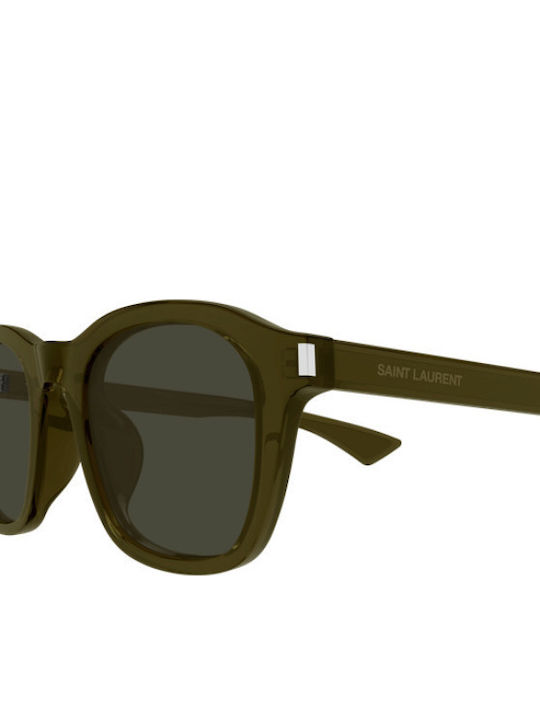 Ysl Unisex Sunglasses with Brown Horn-Rimmed Frame and Brown Lenses SL 880 004