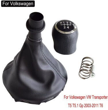 Mânere Schimbător Viteze Cu Capace Pentru Volkswagen Transporter / T5 / Passat 2003-2015 Negru