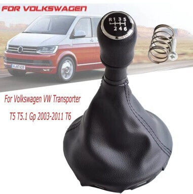 Mânere Schimbător Viteze Cu Capace Pentru Volkswagen Transporter / T5 / Passat 2003-2015 Negru