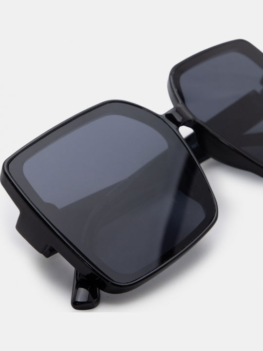 Luigi Unisex Sunglasses with Black Frame and Black Lens 4855301