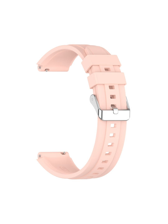 Huawei Watch Gt4 41mm Official Steps Style Silver Buckle Silicone Watch Band Pink