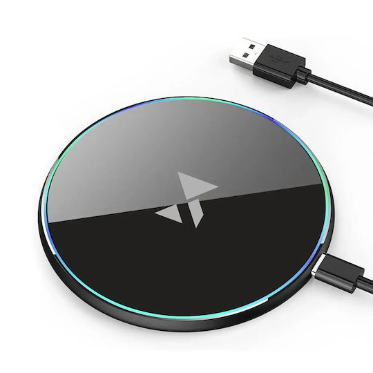 Wozinsky Încărcător Wireless (Qi Pad) și Cablu USB-C 15W Negruς (WLI-01Y)