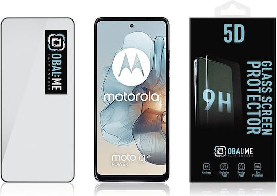 Obal:Me 5D Tempered Glass Μαύρο (Motorola G24 Power, G04, G04s, E14)