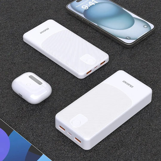 Dudao K10 Power Bank 10000mAh 12W with 2 USB-A Ports White