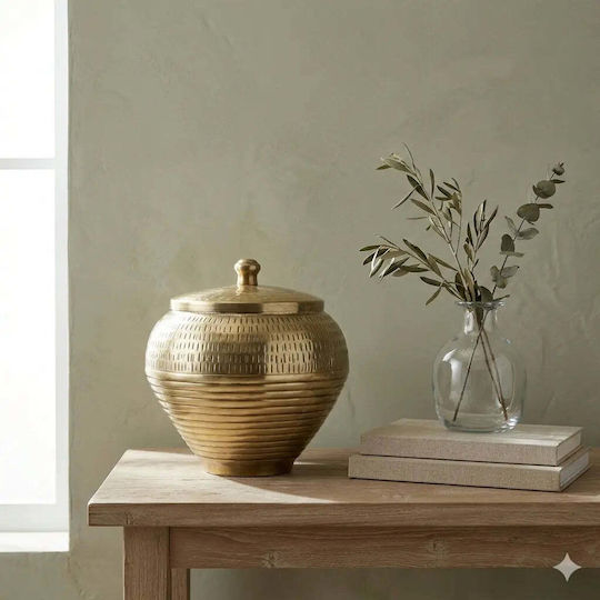 Phos & Gaia Dekorative Metallische Vase Eldorado Gold