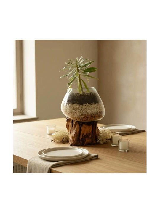 Phos & Gaia Vază Decorativă Din Sticlă Maro