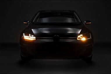 Комплект 2 Led Фарове Vw Golf Vii 2012-2016 Черни Ledriving Xenon Halogen Position Osram