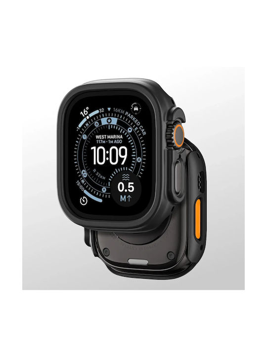 AmazingThing Plastic Case in Black color for Apple Watch Ultra 3 49mm