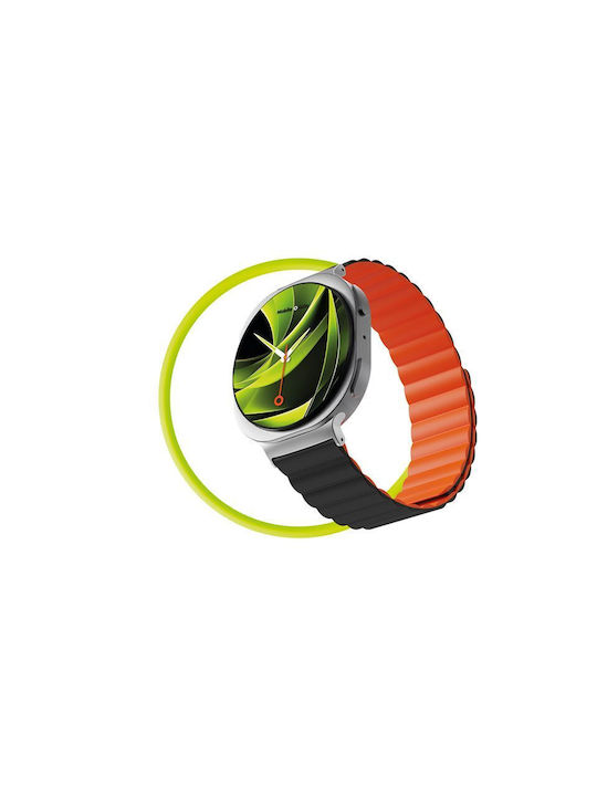 Mobile Origin Easy Strap Magnetic Galaxy Watch 8 Black Orange Mo-mgw8-blk-org