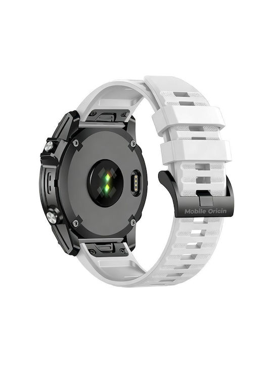Mobile Origin Easy Strap Silicone Watch 20mm White Mo-ess-20-wht