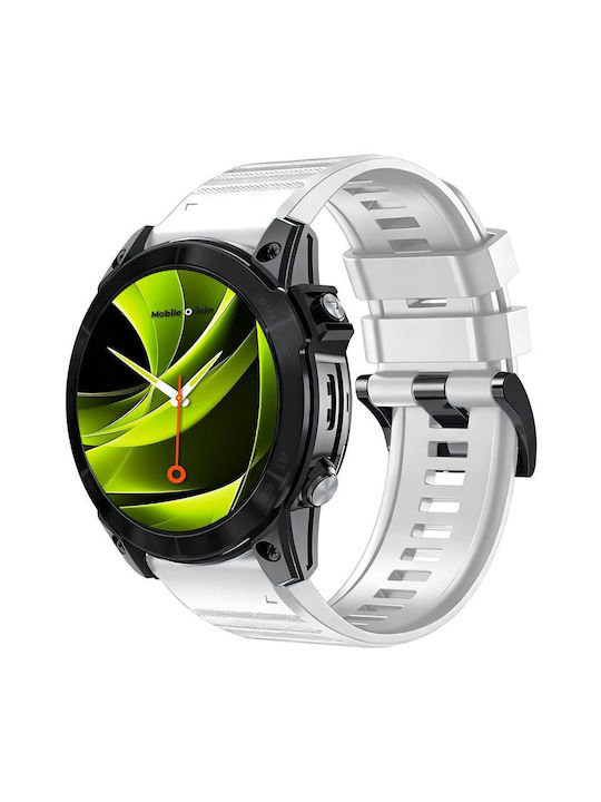 Mobile Origin Easy Strap Silicone Watch 22mm White Mo-ess-22-wht