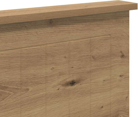 vidaXL Wooden Bed Headboard Brown 138x90cm