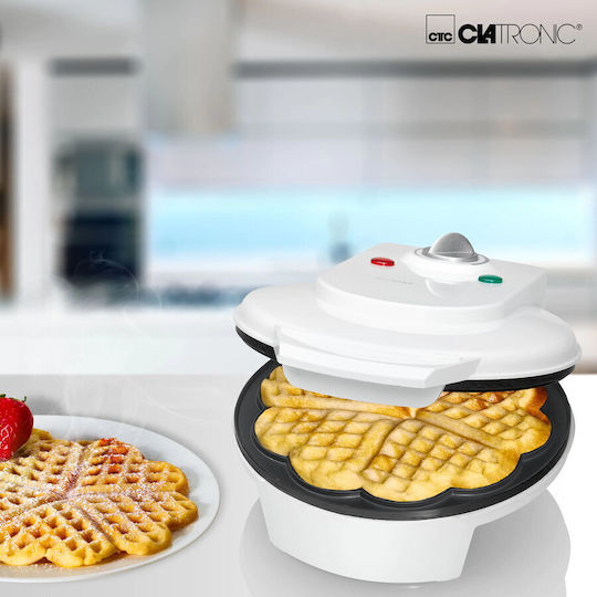 Clatronic WA 3491 Waffle Maker For Heart Waffles 1200W White