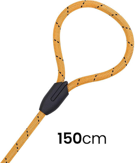 Inny Dog Leash 150 Cm Adjustable Collar 45cm Made Durable Roperesistant Yellow