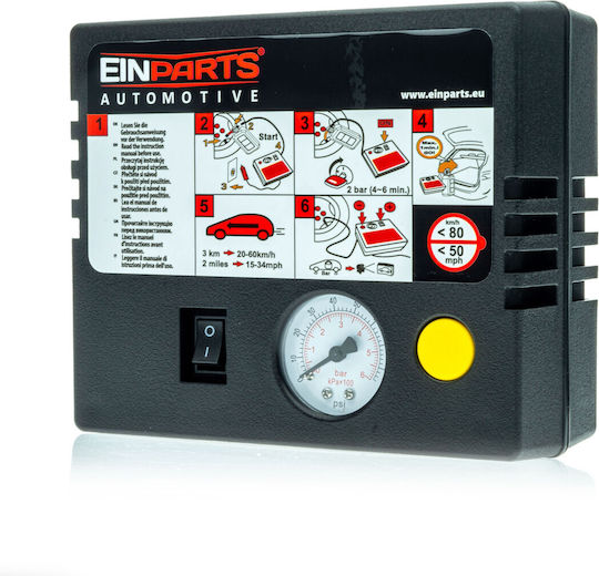 Einparts Automobil 120w Kompressor 450ml Reifenreparaturflüssigkeit Tubeless Reifen Tpms