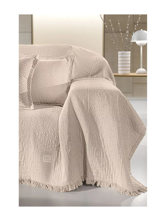 Guy Laroche Soho Ριχτάρι Πολυθρόνας Chenille 180x150εκ. Natural