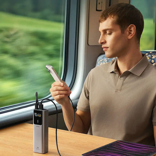 Cuktech Power Bank 10000mAh 150W με Θύρα USB-A και Θύρα USB-C Γκρι